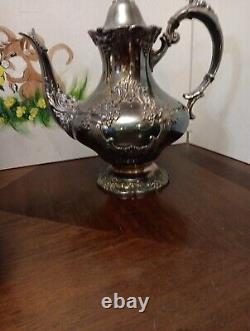 Vtg RARE King Francis by Reed & Barton, Silverplate 3-PC Tea & Coffee Service