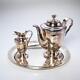 Vtg Ricci Argentieri Silverplate Partial Tea Set (teapot, Creamer, Tray)