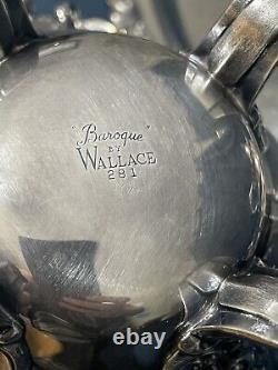 WALLACE BAROQUE Silverplate Tea Coffee Set and LARGE tray