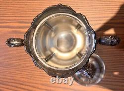 WALLACE Silver Plate 5 Piece Coffee Tea Service withTray By Christopher Wren