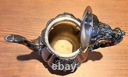 WALLACE Silver Plate 5 Piece Coffee Tea Service withTray By Christopher Wren