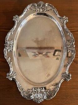 WALLACE Silver Plate 5 Piece Coffee Tea Service withTray By Christopher Wren