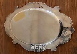 WALLACE Silver Plate 5 Piece Coffee Tea Service withTray By Christopher Wren