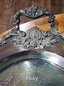 WALLACE Silver Plate 6 Piece Coffee Tea Service withTray By Christopher Wren