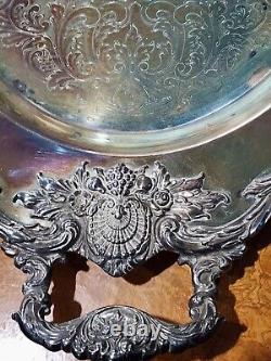 WALLACE Silver Plate 6 Piece Coffee Tea Service withTray By Christopher Wren