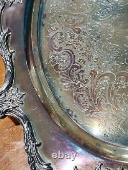 WALLACE Silver Plate 6 Piece Coffee Tea Service withTray By Christopher Wren