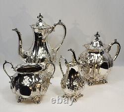 WILLIAM HUTTON Sheffield Victorian style Tea and Coffee set silver plate 19°c