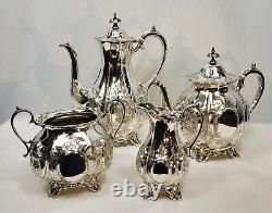 WILLIAM HUTTON Sheffield Victorian style Tea and Coffee set silver plate 19°c