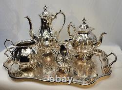 WILLIAM HUTTON Sheffield Victorian style Tea and Coffee set silver plate 19°c