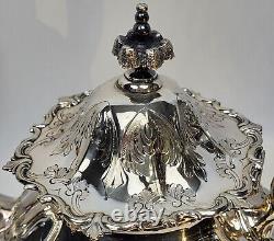 WILLIAM HUTTON Sheffield Victorian style Tea and Coffee set silver plate 19°c