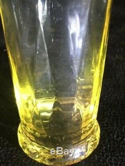 WMF 4 pcs 1903 Antique Art Nouveau Silverplate Yellow Tea Glass Cup Holder &Cups