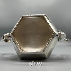 WMF Antique Silver Plated Tea Tray Teapot Sugar Bowl Cream Jug Set c1915 GeorgeV