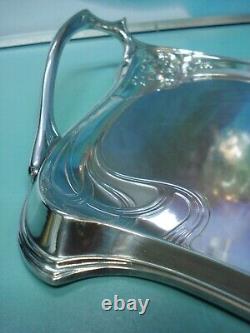 WMF Antique Very Large Art Nouveau silver Plate Tea serving Tray 25 Inches / 2ft