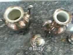 WMF German 1890s! TEA COFFEE SILVER on PORCELAIN SUGER CREAMER. Offers welcome