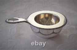 WMF SILVER PLATED GOLD WASH TEA STRAINER LEMON STRAINER & BOWL Germany 1900s