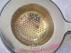 WMF SILVER PLATED GOLD WASH TEA STRAINER LEMON STRAINER & BOWL Germany 1900s