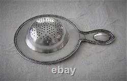 WMF SILVER PLATED GOLD WASH TEA STRAINER LEMON STRAINER & BOWL Germany 1900s