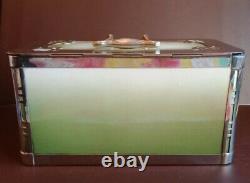 WMF Silver Plate Ceramic Casket BOX Biscuit Lunch Tea Caddy Art Deco Jugendstil