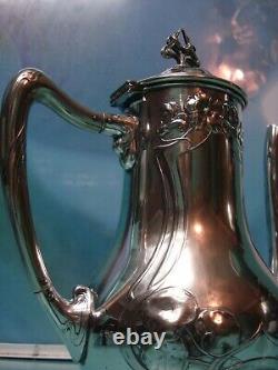 WMF ox Jugendstil ART NOUVEAU silver plate Tea coffee hot water Pot The core of