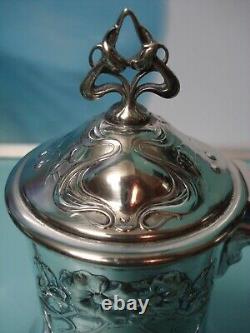 WMF ox Jugendstil ART NOUVEAU silver plate Tea coffee hot water Pot The core of