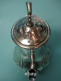 WMF ox Jugendstil ART NOUVEAU silver plate Tea coffee hot water Pot The core of