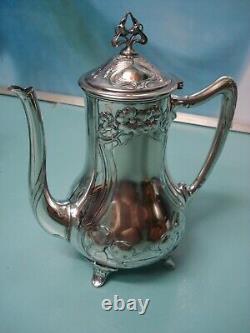 WMF ox Jugendstil ART NOUVEAU silver plate Tea coffee hot water Pot The core of