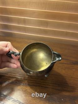 WM Rogers 800 Silver Plate Coffee Tea Pot Creamer Sugar Bowl Serving Plate Set