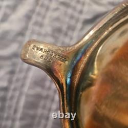 WM Rogers 800 Silver Plate Coffee Tea Pot Creamer Sugar Bowl Serving Plate Set
