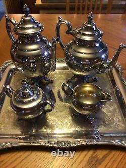 WM Rogers Silver Plate Tea Coffee Service Set. Eagle And Star No. 290