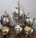 Wm Rogers Silver Plate Vtg Coffee Tea Service 7 Piece Set