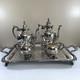 Wm Rogers Silver Plated 5-piece Coffee Tea Set Ornate Tray #280 Vintage 18x14