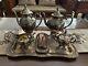 Wm Rogers Silver Plated Vintage Coffee Tea 6 Pieces Set With Serving Tray #290