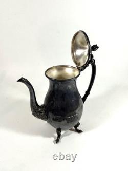 WM Rogers Silver Plated Vintage Coffee Tea 8 Pieces Set With W Serving Trays