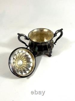 WM Rogers Silver Plated Vintage Coffee Tea 8 Pieces Set With W Serving Trays