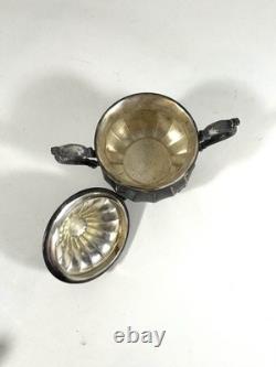 WM Rogers Silver Plated Vintage Coffee Tea 8 Pieces Set With W Serving Trays