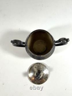 WM Rogers Silver Plated Vintage Coffee Tea 8 Pieces Set With W Serving Trays