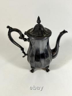 WM Rogers Silver Plated Vintage Coffee Tea 8 Pieces Set With W Serving Trays