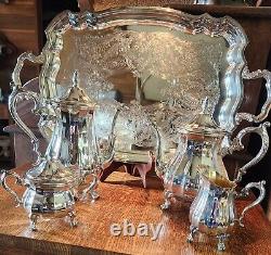 WM Rogers Silverplate Five Piece Coffee and Tea Set in Lovely Condition