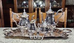 WM Rogers Silverplate Five Piece Coffee and Tea Set in Lovely Condition