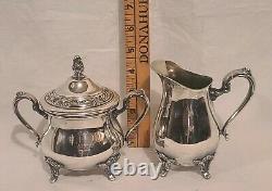 WM Rogers Vintage Antique Silver Plate 5-piece Tea set, VG++ Condition