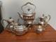 Walker & Hall 5 Pc Silver Plate Beverage Set Tea-chocolate-kettle-coffee-sugar