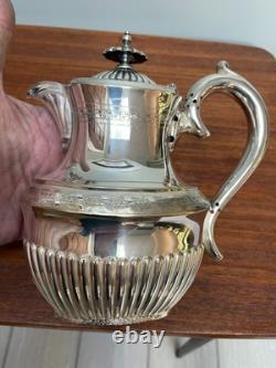 Walker & Hall 5 Pc Silver Plate Beverage Set Tea-Chocolate-Kettle-Coffee-Sugar