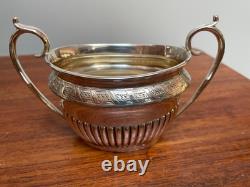 Walker & Hall 5 Pc Silver Plate Beverage Set Tea-Chocolate-Kettle-Coffee-Sugar