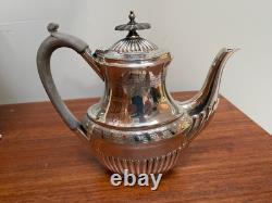 Walker & Hall 5 Pc Silver Plate Beverage Set Tea-Chocolate-Kettle-Coffee-Sugar