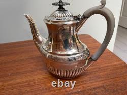 Walker & Hall 5 Pc Silver Plate Beverage Set Tea-Chocolate-Kettle-Coffee-Sugar