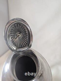 Walker Hall Sheffield England Tea Set Antique Silver Plate Ebony 3 Pcs 1378-58
