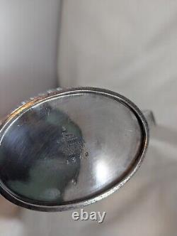 Walker Hall Sheffield England Tea Set Antique Silver Plate Ebony 3 Pcs 1378-58