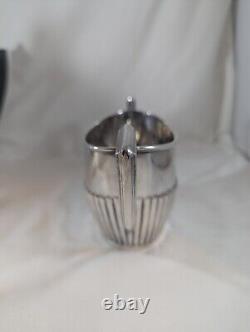 Walker Hall Sheffield England Tea Set Antique Silver Plate Ebony 3 Pcs 1378-58