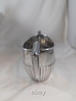 Walker Hall Sheffield England Tea Set Antique Silver Plate Ebony 3 Pcs 1378-58