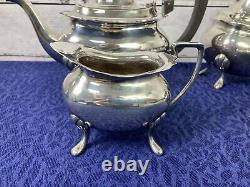 Walker Hall Silver Plate Tea Set 4 Piece Stamped 53525 VGC